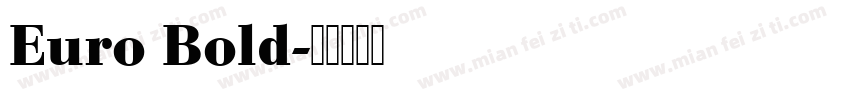 Euro Bold字体转换